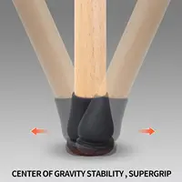 Black Chair Leg Floor Protectors Foot Cover Diagonal with Thick Wrap Felt Pads Silicone Furniture Table Feet  Protect Floors 2
