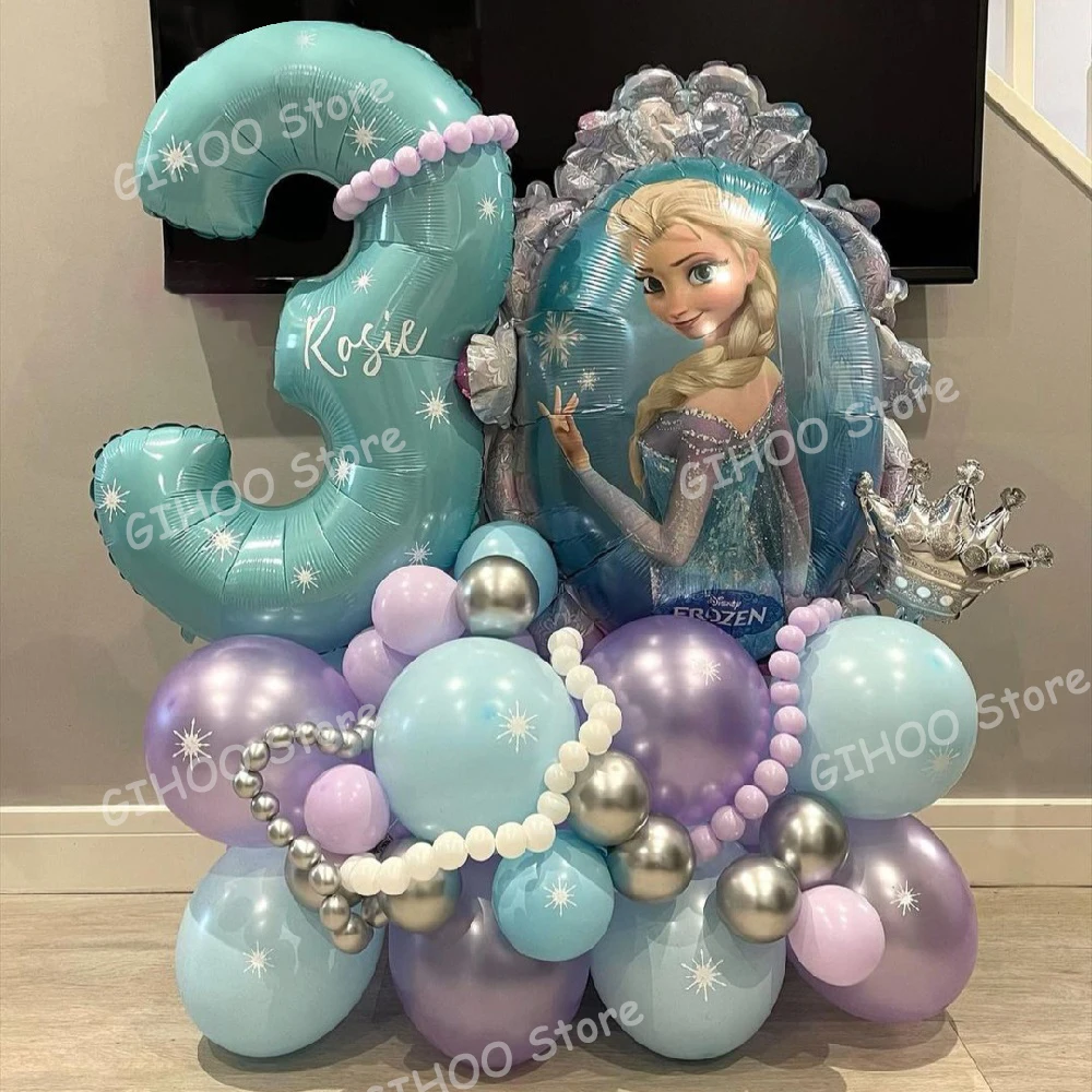 

39pcs/Set Disney Frozen Elsa Anna Foil Balloons Baby Shower Kids Favors Birthday Party Decorations Anniversary Supplies Globos