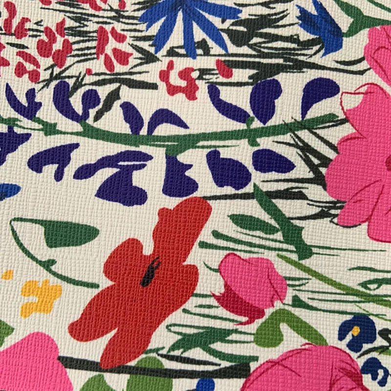 

Искусственная кожа ПВХ с цветочным принтом для сумок