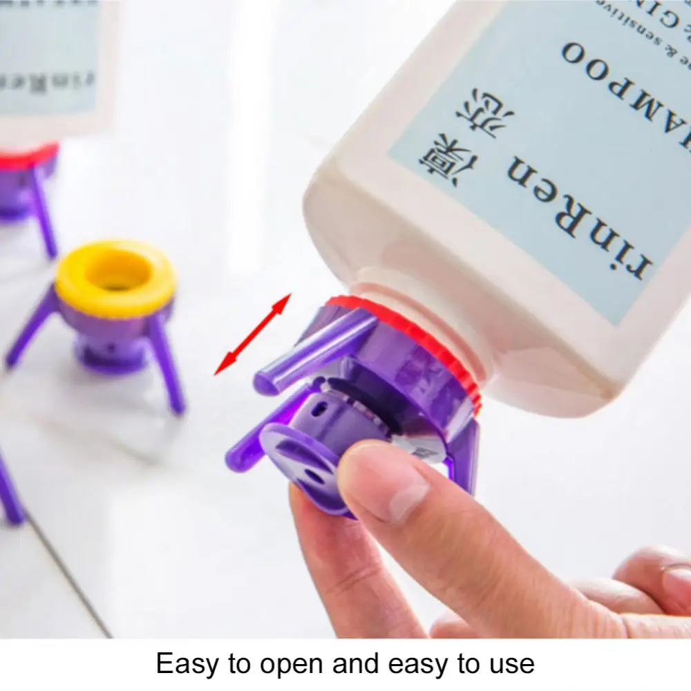 6/3PCS Inverted Bottle 3 Sizes Leak-proof Kitchen Seasoning Bottle Bathroom Shower Gel Shampoo Upside Down Stand Cover