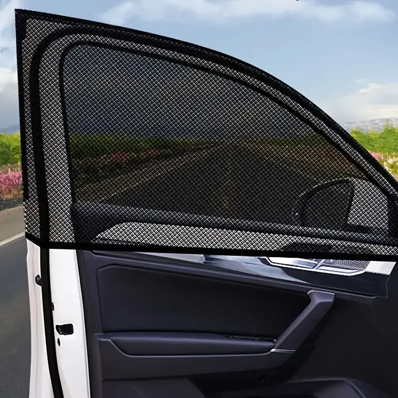Universal Car Side Window Sunshade Curtains – Mosquito Repellent Mesh