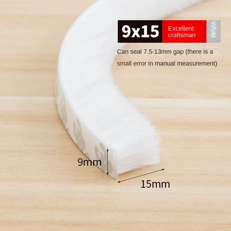 Self-Adhesive Weatherstrip Brush Seal for Doors and Windows - Warm Winter Collection