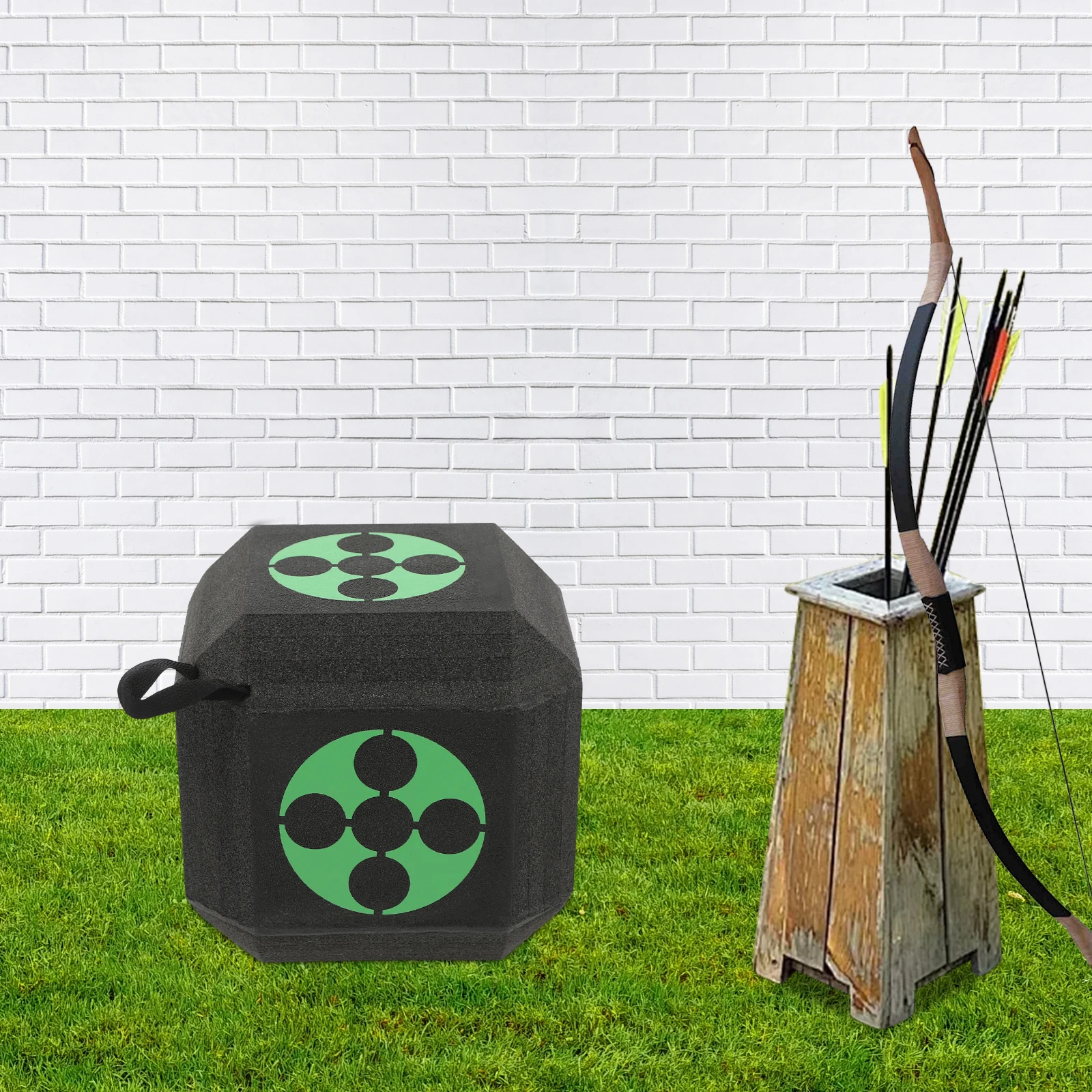 Bymaocar Cubic Archery Training Target, Target for Hunting Shooting Indoor Outdoor, Arrow Shooting Target 23cm