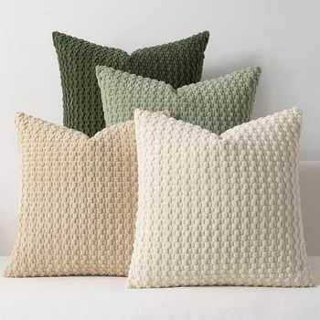 Boho Double-Sided Striped Corduroy Pillow Cover 1