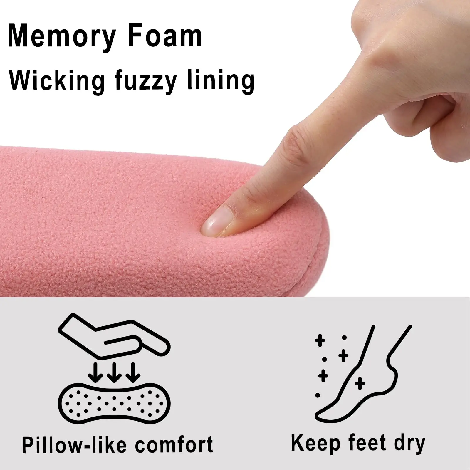 Goosecret Women House Memory Foam Slippers Winter Indoor Flat Cotton Shoes Teddy Fleece Bedroom Sock Shoes with Soft Rubber Sole 4