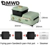 DMWD 4 in 1 Household Breakfast Machine 1.2L Electric Hotpot Boiling Pot Sandwich Maker Food Steamer Frying Pan Bread Toaster 5
