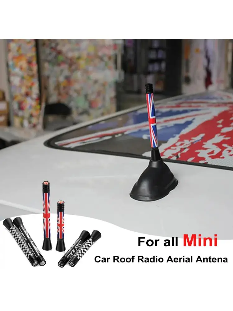 Union Jack Car Roof Radio Antenna Fm Antenna Antena Per Mini Cooper S Jcw R55 R56 R57 R60 F55 F56 Clubman Countryman Accessori