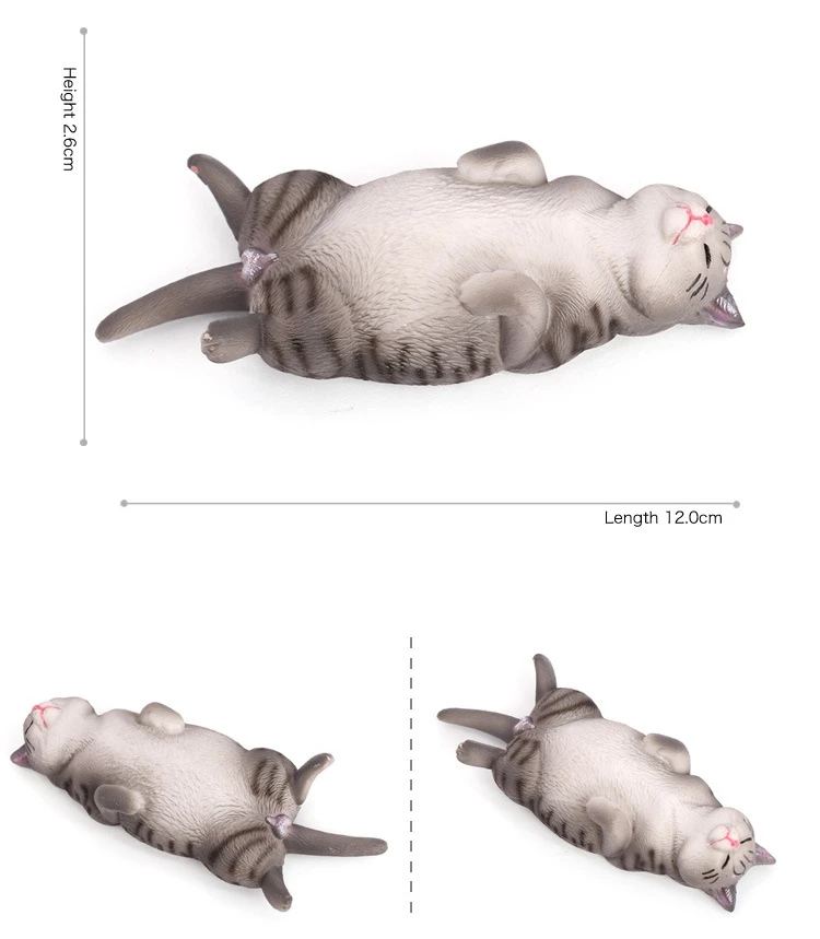 Simulierte schlafende Katze geformte Desktop schläfrige Katze Modell Dekoration Kätzchen Ornament – Detail 2