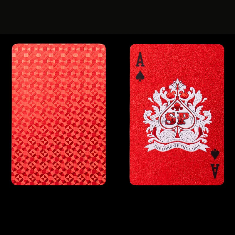 Playing Cards Red plastic PVC poker waterproof washable Parker rustic gold Year of the Dragon creative thickened customized