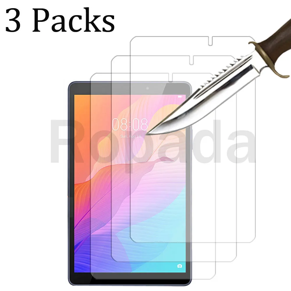 3PCS Glass screen protector for Huawei matepad T8 T 8 8.0 2020 version tablet protective film 9H hardness anti-dust