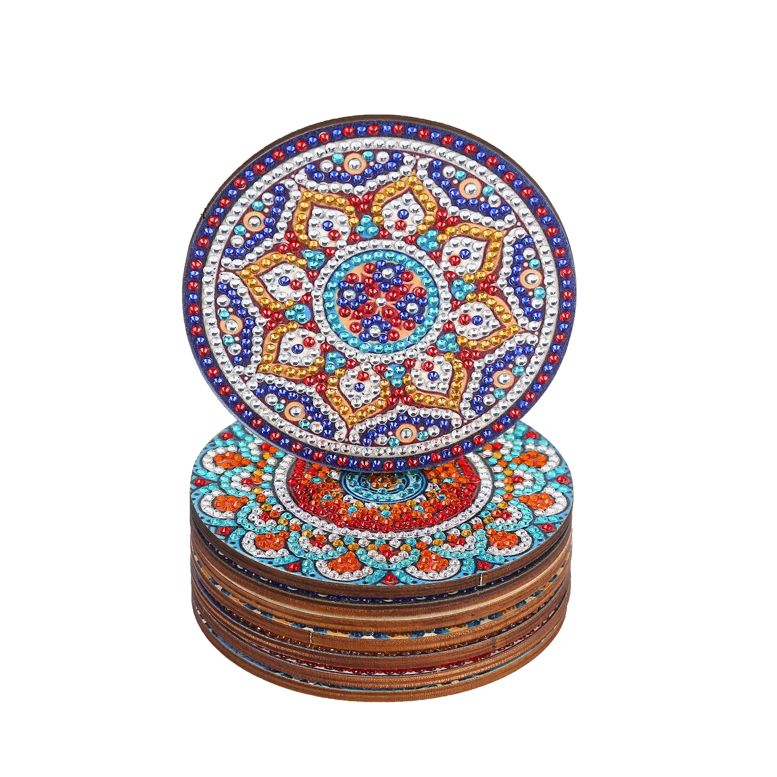 4/6/8Pcs Diamond Coasters with Holder DIY Mandala Coasters Diamond Painting  Kits for Beginners, Adults Kids Art Craft Supplies