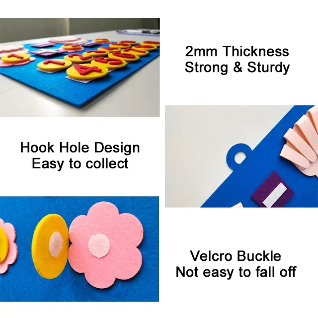 Kid Montessori Toys Felt Finger Numbers Math Toy Children Counting Early Learning For Toddlers Intelligence Develop 30*30cm 5