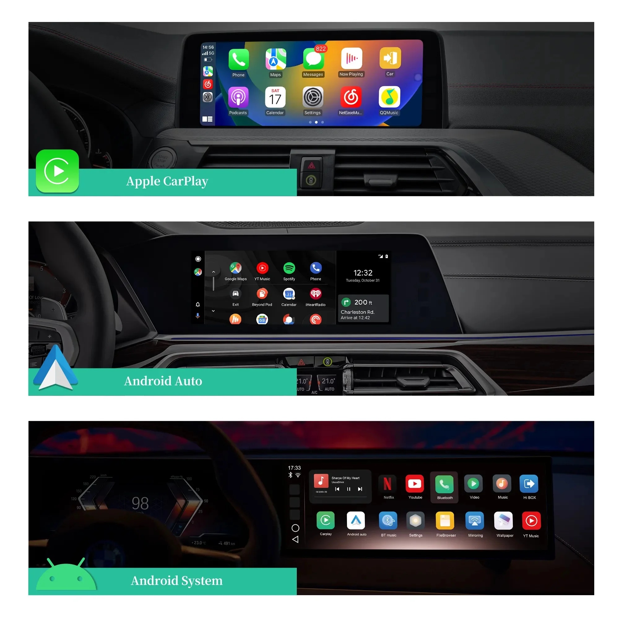対応機種：ID6、ID7、ID8、ID9（純正ナビ搭載車 BMW AI ボックス id6 id7 ID8 id9 アンドロイド 13.0 システム