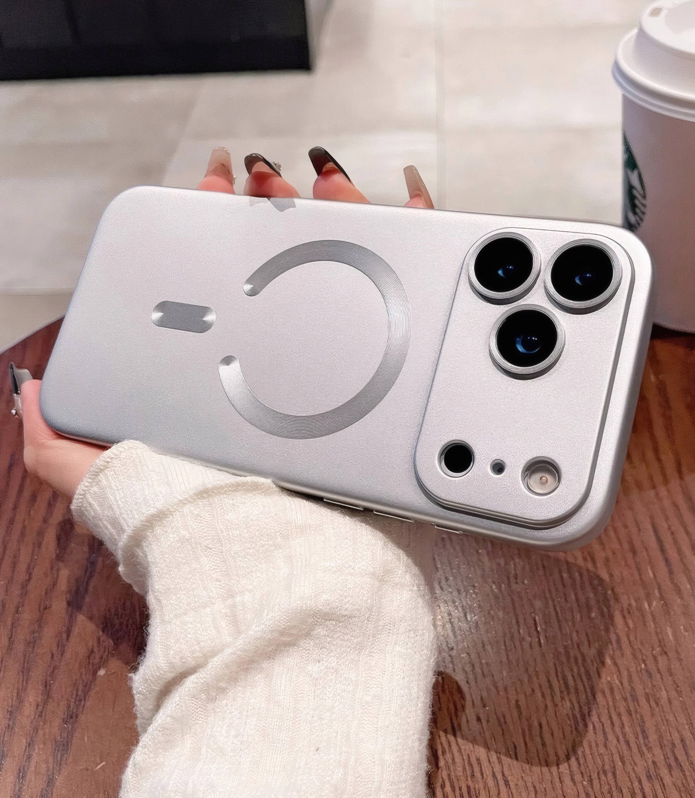 Luxury Matte Magnetic Wireless Charging Case with Glass Lens Protector