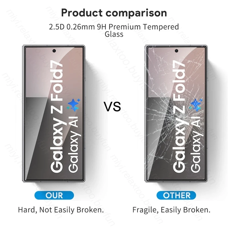 3-Pack 9H Tempered Glass Explosion-Proof HD Outer Screen Protector