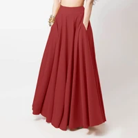 Korean version of the new half-skirt elastic waist plus-size women's long skirt high waist show thin skirt with a wide range