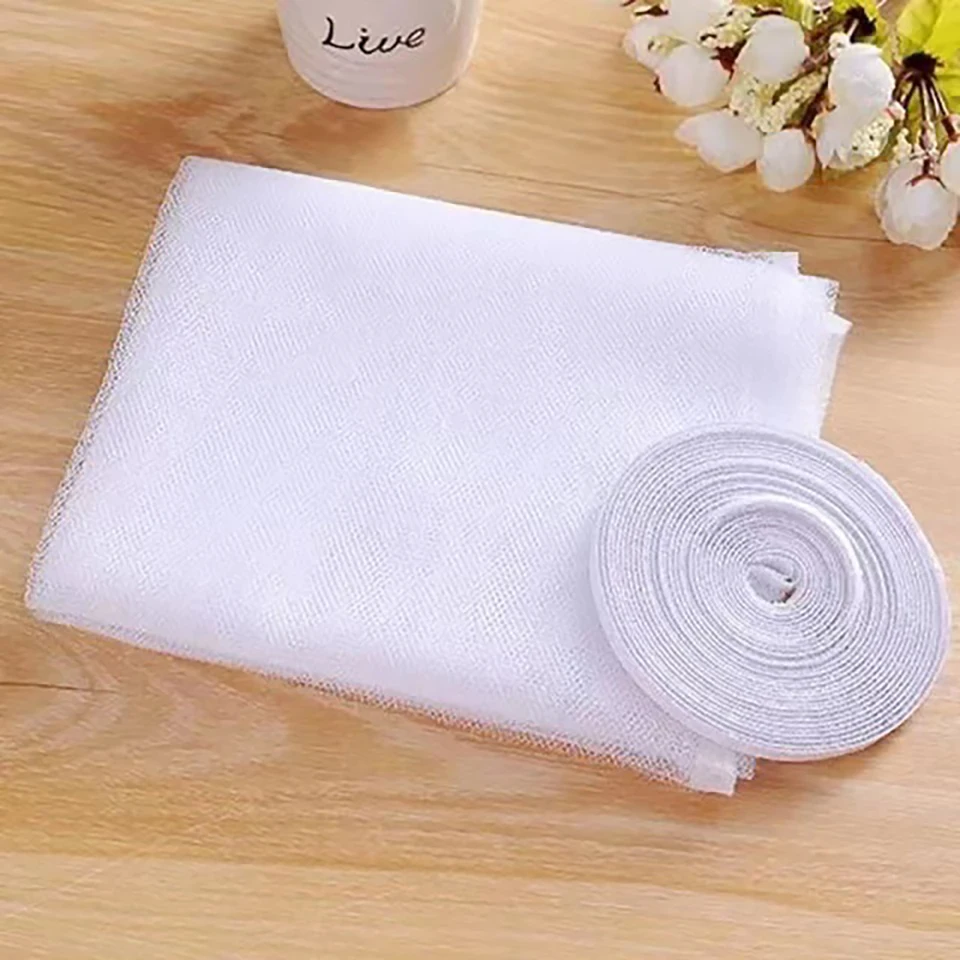 YanAbode anti-mosquito window screen white invisible fiberglass tulle custom window sizes effectively block mosquitoes and flies