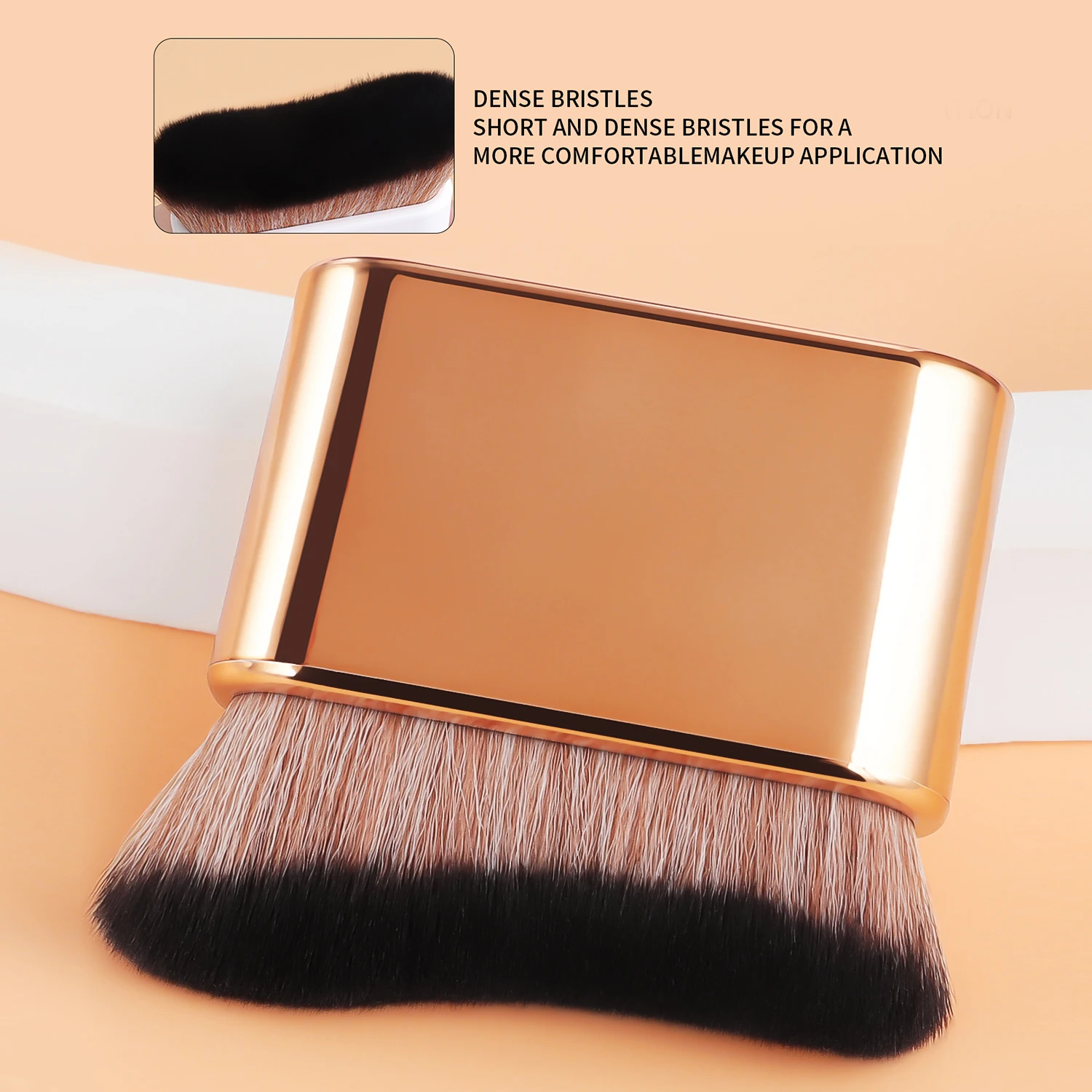 Nova Glam Essentials Wave Foundation Brush – Ergonomic Wavy Design for Streak-Free Blending