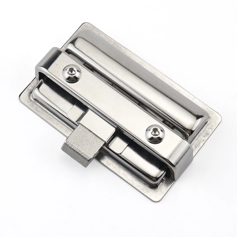 Door Lock Stainless Steel Flat Box Lock Chassis Electric Cabinet Pull Door Lock Engineering Vehicle Panel M110 door lock