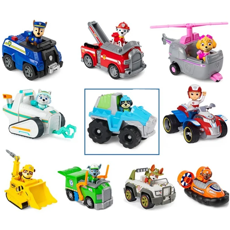 오리지널 발 순찰 차량 차량 라이더 트래커, 에베레스트 체이스, 렉스, 록키, 마샬, 주마 액션 피규어, 생일 선물 장난감