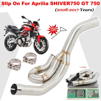Motorcycle Exhaust Modified Middle Link Pipe SL750 Shiver 750 GT750 2008 - 2017 Slip-On For Aprilia Shiver750 Moto Escape Tube
