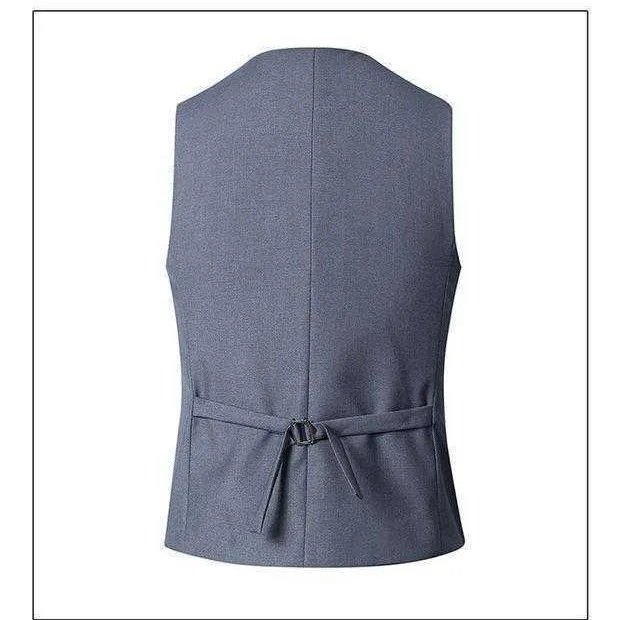 Slim-fit hooded single-breasted casual solid color vest for all seasons slim luxury vest suit