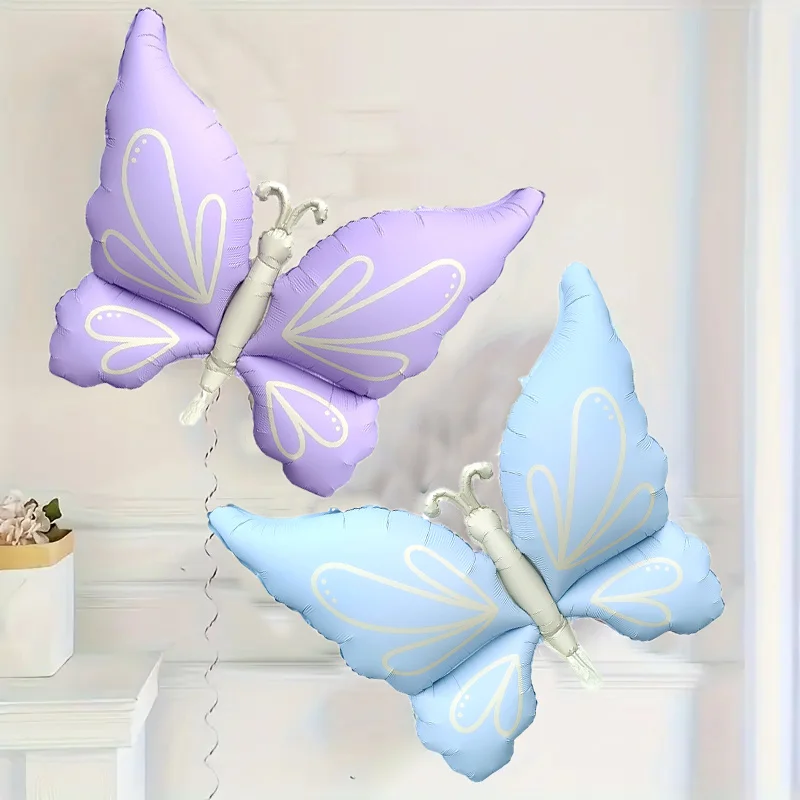 Butterfly Themed Pink, White, and Purple Party Balloon