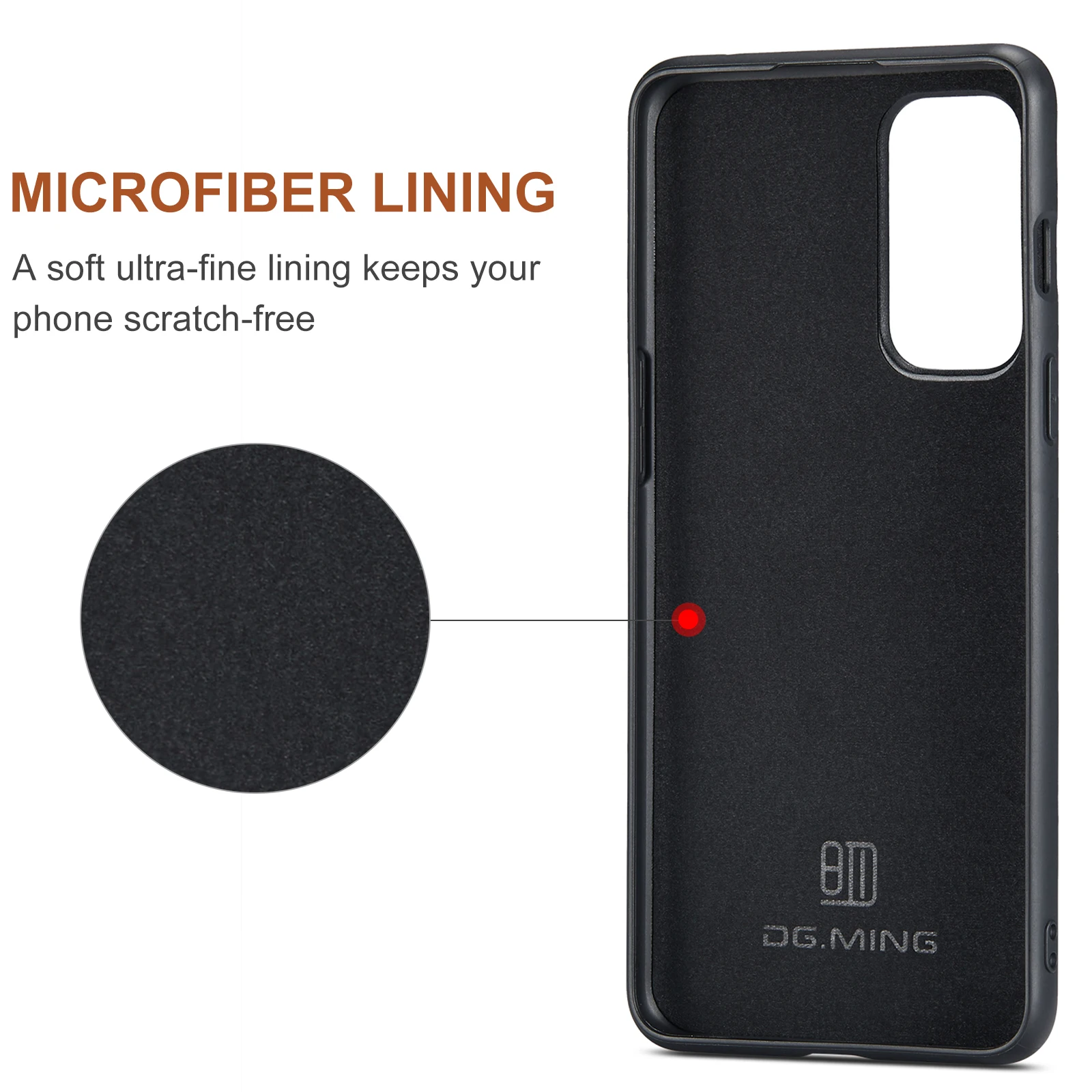 DG MING Strong Magnetic Retro Leather Phone Case Cover