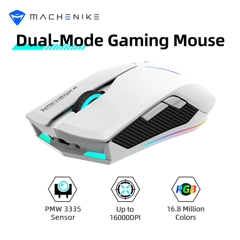 Machenike M7 Dual Mode Wireless Mouse Wired Office Gaming Mouse 16000 ...