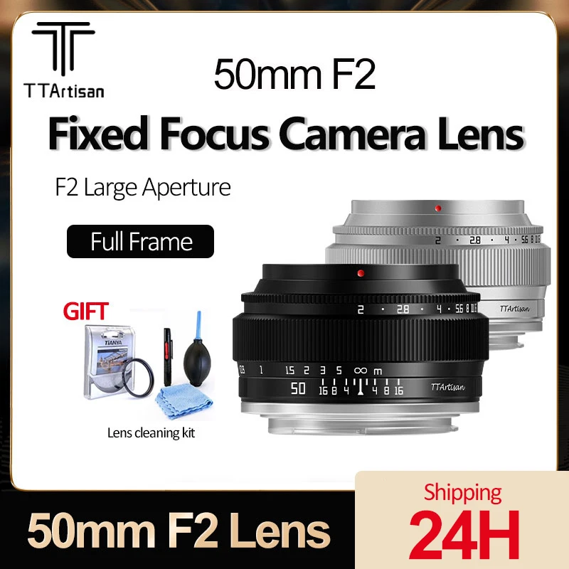 

TTArtisan 50mm F2 Full Frame Large Aperture Camera Lens for Sony E Fujifilm XF Canon M Leica L Nikon Z Panasonic Olympus M43