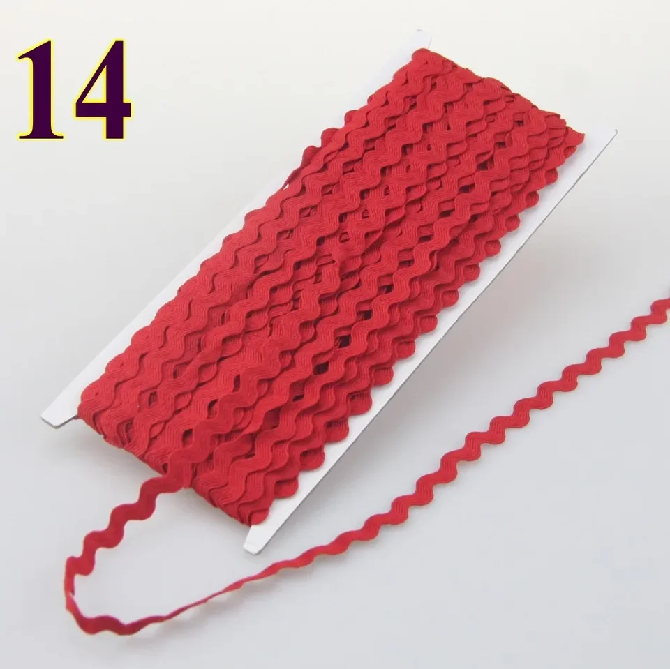 Zig Zag Ric Rac Nastro Nastro FAI DA TE Fatti A Mano Onda Del Merletto Nastro Decorare Indumenti Accessori Per Cucire Materiale 5mm Larghezza 20M - Foto 10
