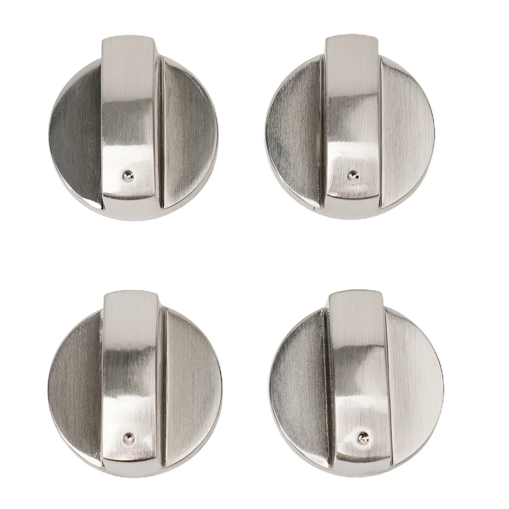 

Control Knobs Gas Stove Knobs Accessories Parts Silver Universal Zinc Alloy Electronic Cooktops Oven Electric Cooker