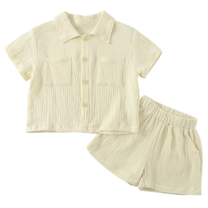 Summer Kids Clothing Set Short Sleeve Shirt Shorts
