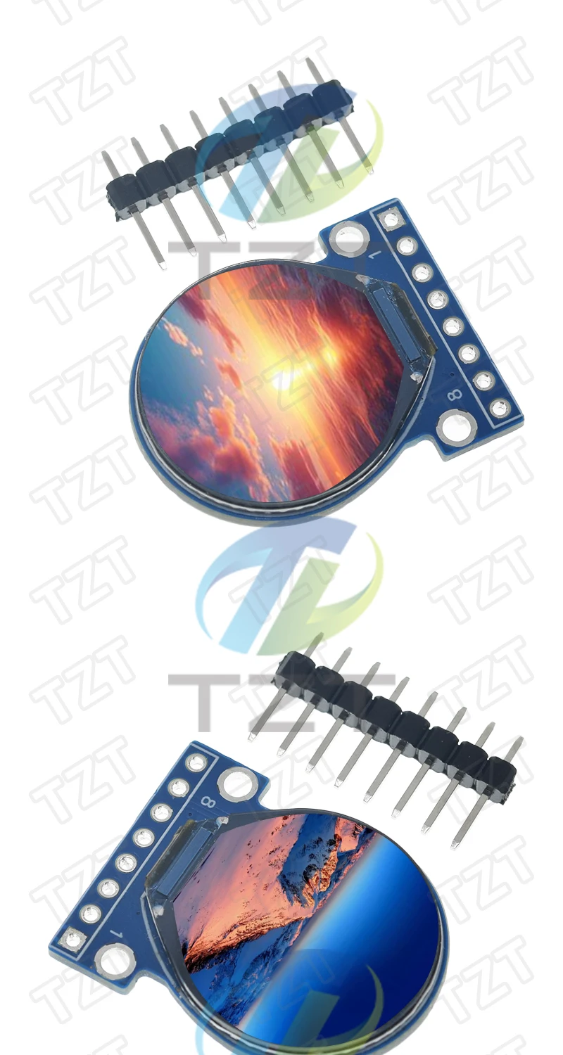 1/3PCS TFT Display 0,71 Zoll TFT LCD Display Modul Runde RGB 160*160 GC9A01 Fahrer 8PIN SPI Schnittstelle 160x160 PCB Für Arduino – Detail 6
