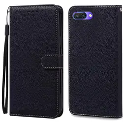 Silicone Wallet Flip Case for Honor 10 - Stylish and Durable Phone Cover (Black)