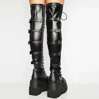 Wedges Long Boots for Women Autumn Winter Over-the-knee Boots Cosplay High Platform Women Boots New High Heel Gothic Botas Altas - Image 4