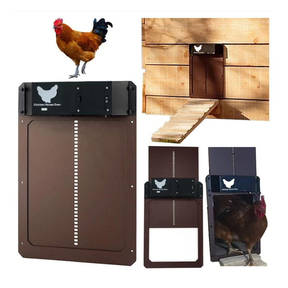 Automatic Chicken Coop Door Opener Battery Powered Light Sense Control