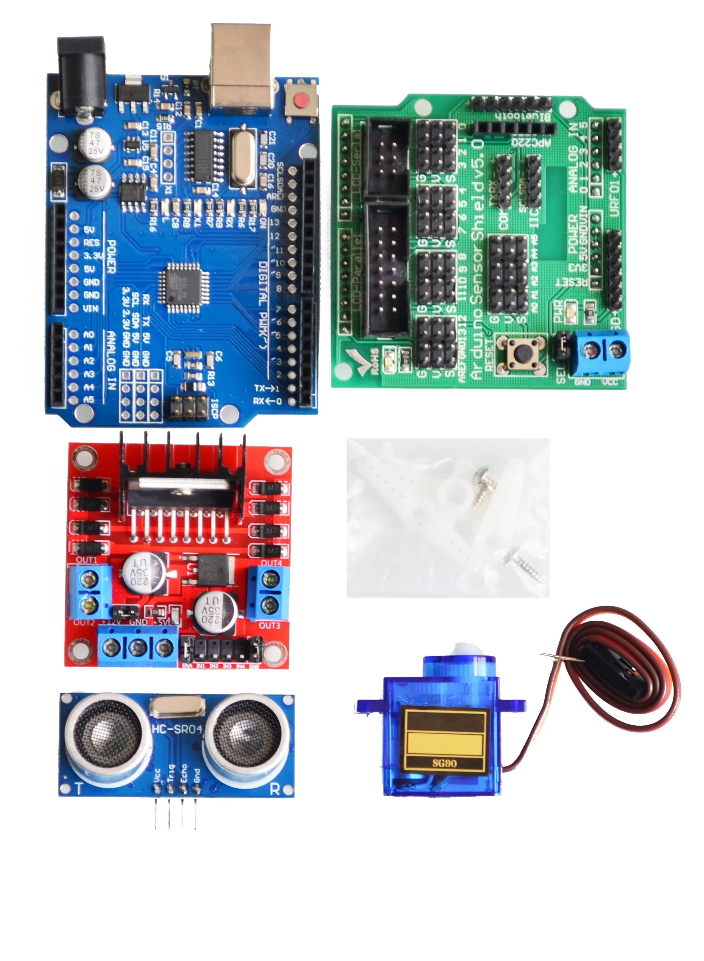 スマートロボットカーキット,arduino用シャーシ,モーター