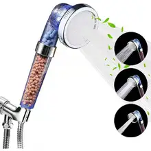 

Bathroom 3-Function SPA Shower Head with Switch Stop Button high Pressure Anion Filter Bath Head Water Saving Shower Head