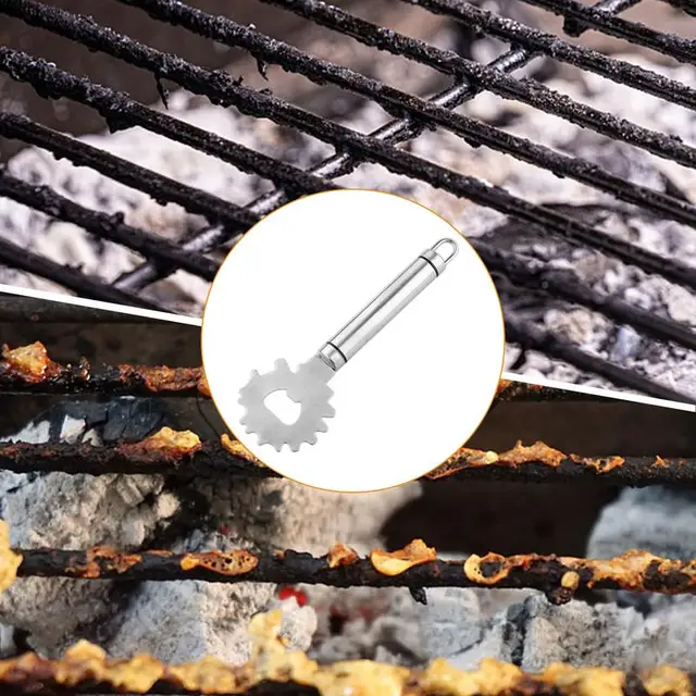 Grilltisztító Kefe Szerszám A Kültéri Grillhez És Serpenyőhöz Könnyen Eltávolítható Foltok Dugóhúzó Funkcióval - Image 4
