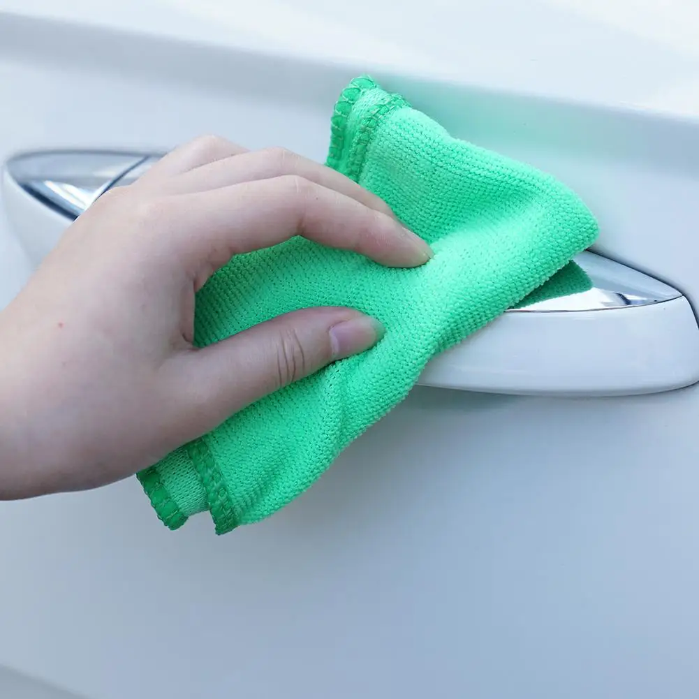 자동차 타월 마이크로파이버 청소 타월 두꺼운 부드러운 건조 세척 이중 액세서리 걸레 천 자동차 타월 레이어 자동차 바디 클리너 B3M2