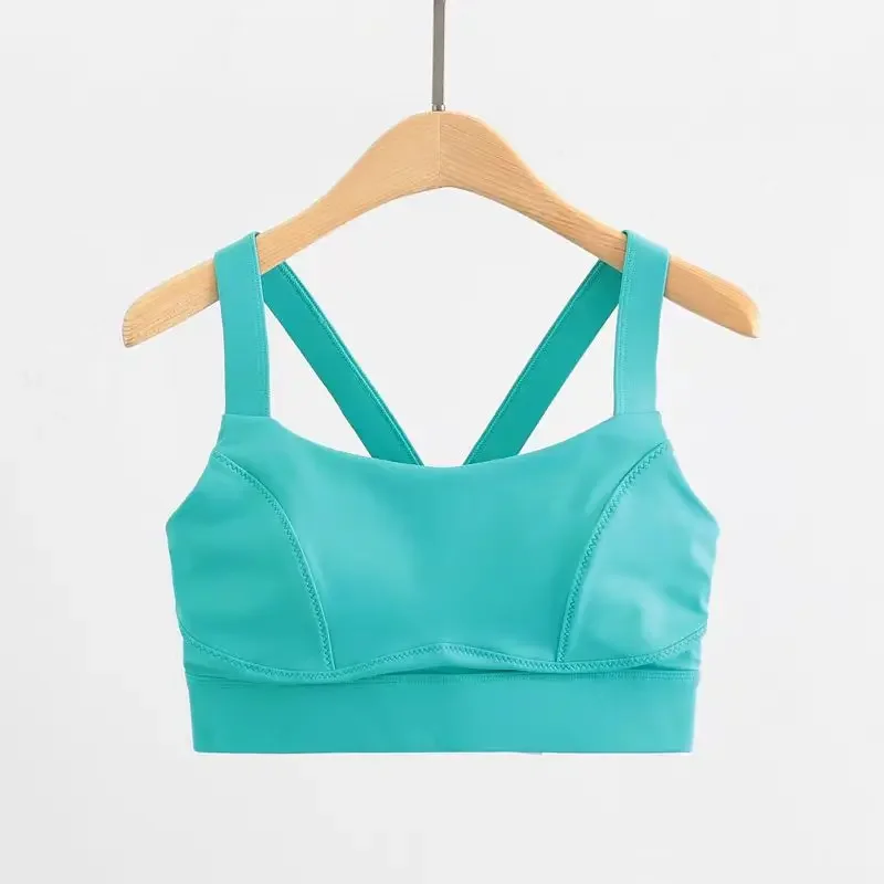 Lemon Women All Powered Up Bra Medium Support 3D Molded Cup Cross Back Fitness Running Bra Sweat-wicking Full Coverage Yoga Tops