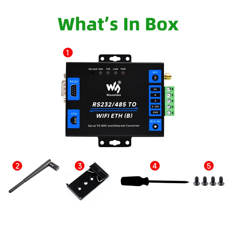 Modbus Mqtt Gateway Metal Case Opcional Servidor Poe Série Industrial Rs232 Rs485 para Wifi - Imagem 4