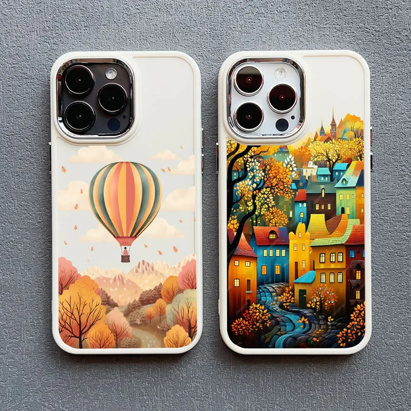 Forest Village Aesthetic Silicone Phone Case For iPhone 13 12 Pro Max 16 15 11 14 Pro Max 7 8 Plus SE2 XR X XS Shockproof Covers – Detail 11