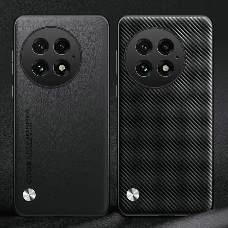 Carbon Fiber PU Leather Anti-Shock Hard Cover Case
