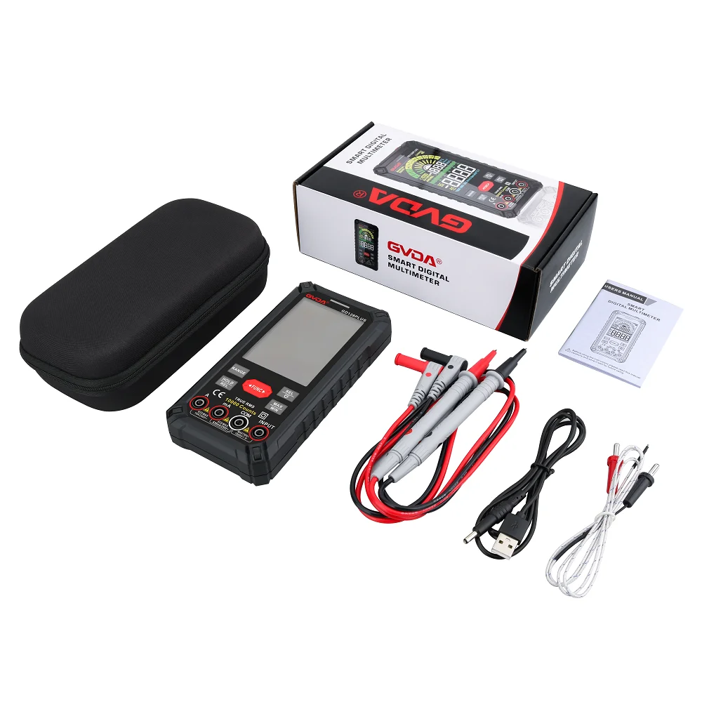 Digital Multimeter GVDA Professional Digital Multimeter True RMS Capacitance Tester Rechargeable Battery