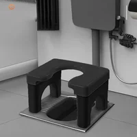 Squatting Toilet Stool Chair Non Slip Thick Household Widen Panel Sturdy Rounded Edge Easy to Wash Potty Chairs for Bathroom 2
