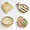 Hand-woven Disc Mini Basket Saving Space Durable Bamboo Storage Basket Household Accessories Fresh Fruit Platter Small Dustpan 1