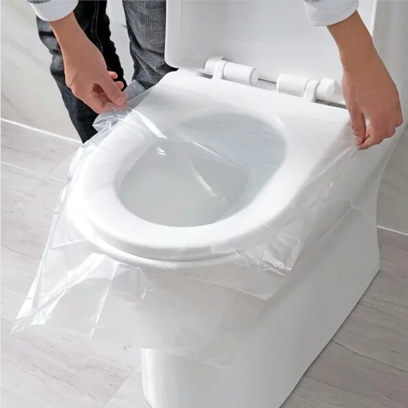 Portátil Descartável Toilet Seat Cover, Tapete de Segurança Impermeável, Almofada para Viagem, Camping, Acessórios do banheiro, 50 Pcs, 30Pcs
