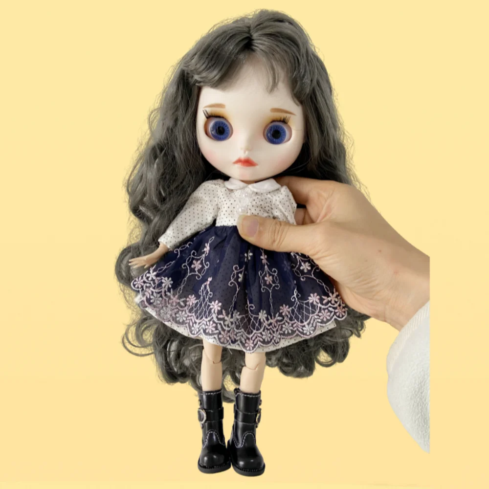 Tilda 3.6cm Doll Boots 1/6 Mini Leather Doll Shoes Designed for Blythe Azone 1:6 Doll Casual Puppet Shoes Accessories